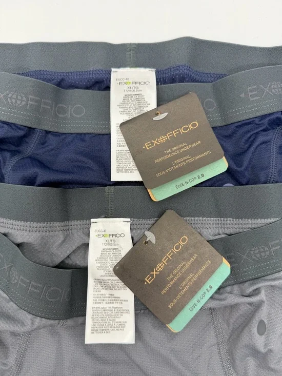 (2) Exofficio Men's Original Performance Boxer Briefs Duo Give n Go 2.0 4 Pair - Picture 7 of 8